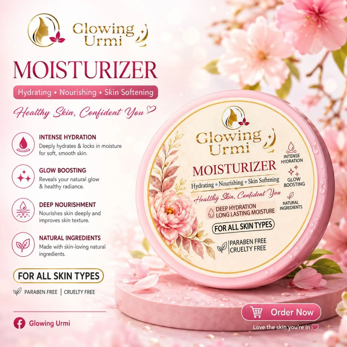 Glowing Urmi Moisturizer – Deep Hydration & Skin Softening Cream