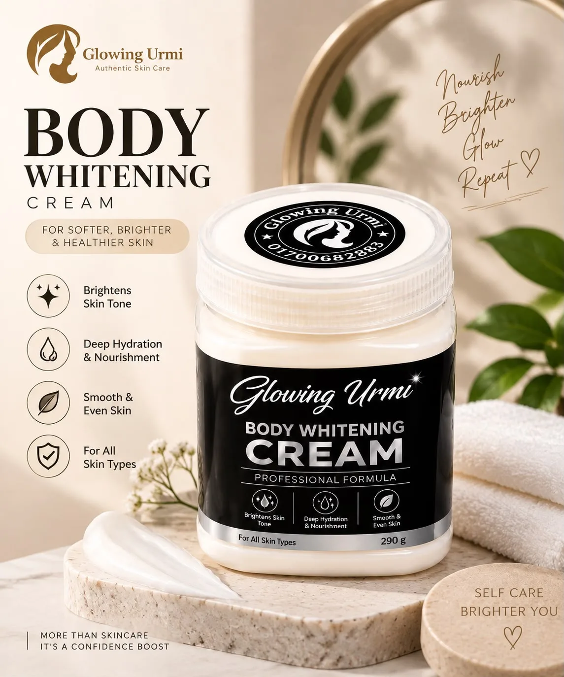Glowing Urmi Body Whitening Cream